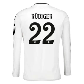 Prima Maglia Rüdiger Real Madrid 2024/2025 Manica Lunga